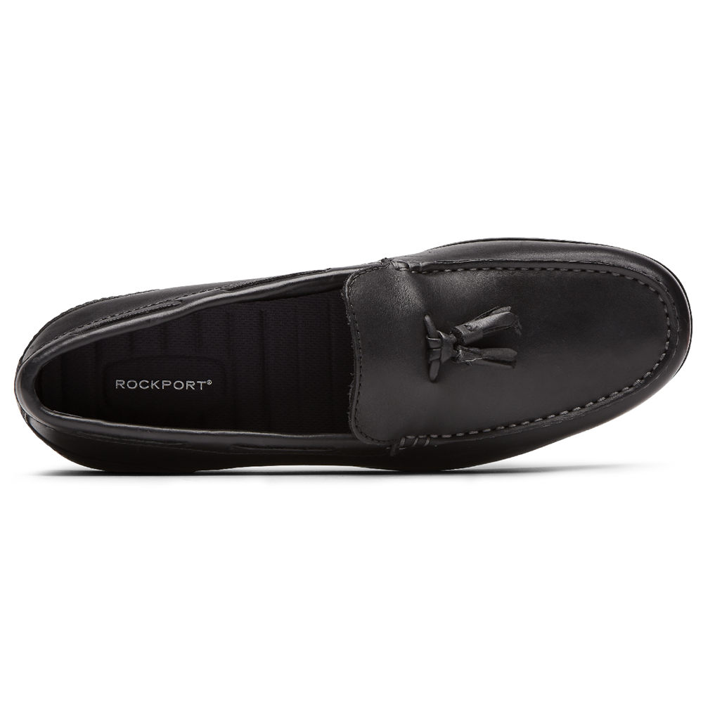 Mocasines Rockport Hombre Mexico - Malcom Tassel Negros - PVANX2609